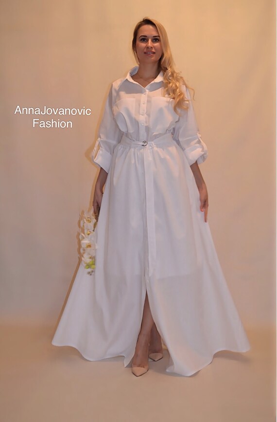 white summer maxi dress with sleeves