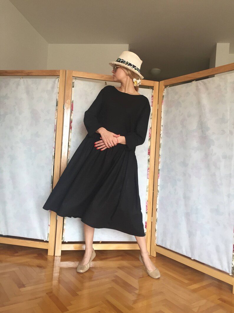 White Linen Dress Plus Size Clothing Linen Womens Clothing Etsy