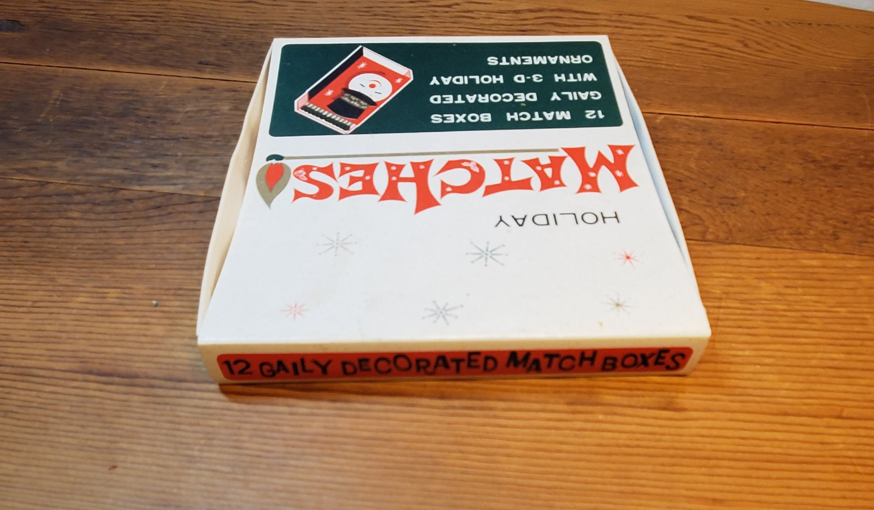 Vintage Holiday Matches Display Box with Five 5 3D Match | Etsy