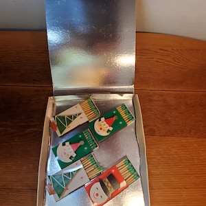 Vintage Holiday Matches Display Box With Five 5 3D Match | Etsy