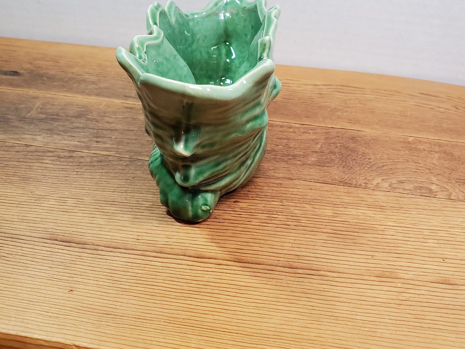 Vintage McCoy Green Cornucopia Pottery Planter McCoy Pottery Etsy