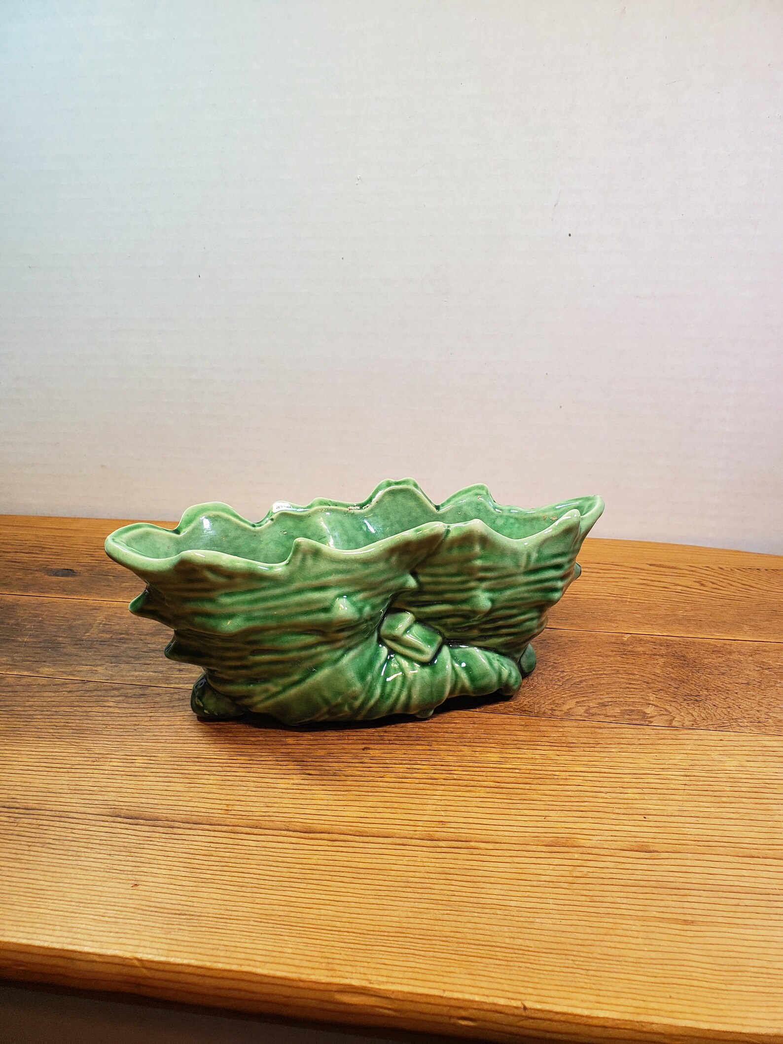 Vintage McCoy Green Cornucopia Pottery Planter McCoy Pottery Etsy