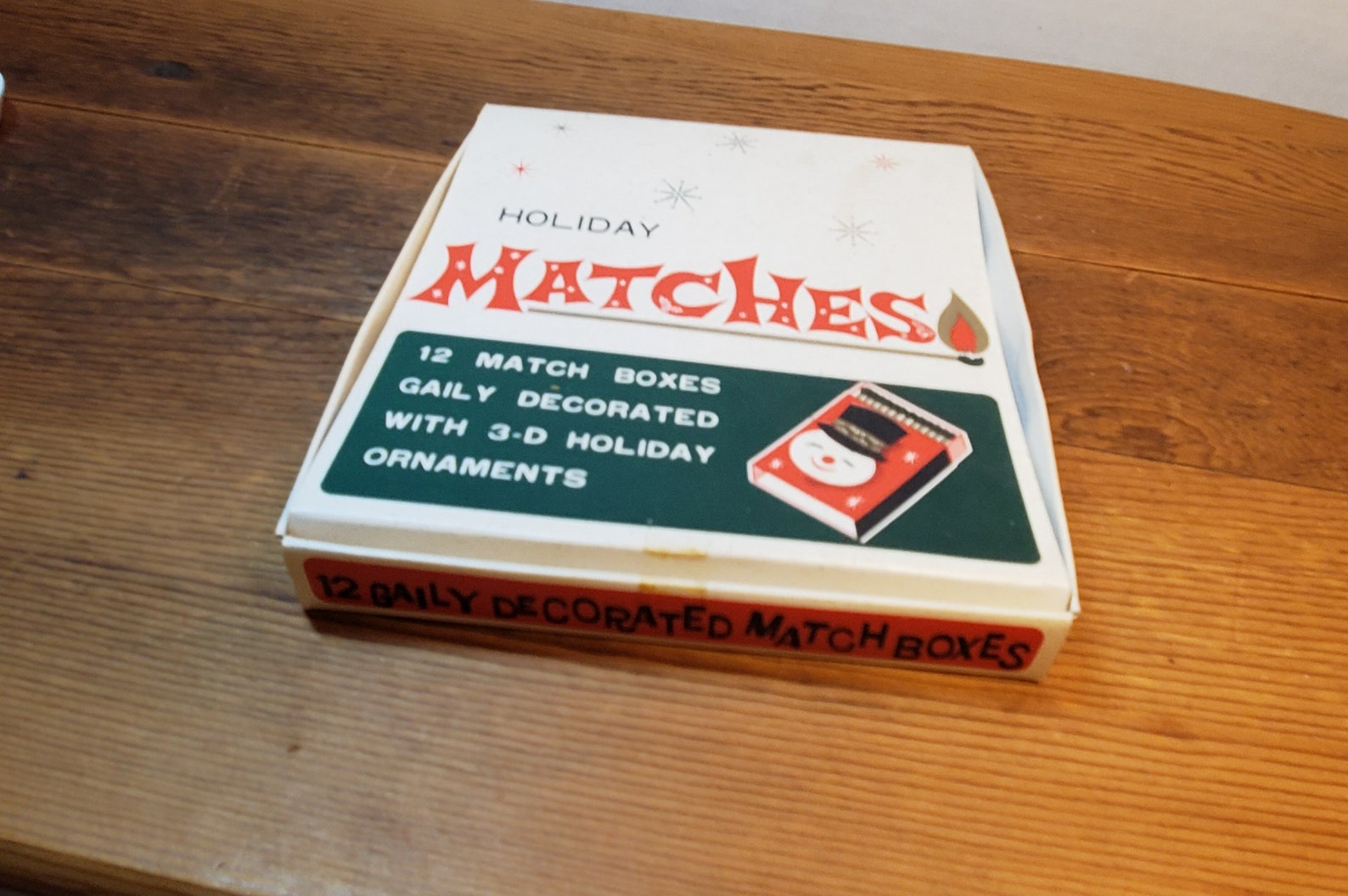 Vintage Holiday Matches Display Box with Five 5 3D Match | Etsy