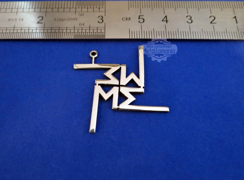 Marilyn Manson Collier En Acier Inoxydable Double Pendentif Croix Merch logo symbole