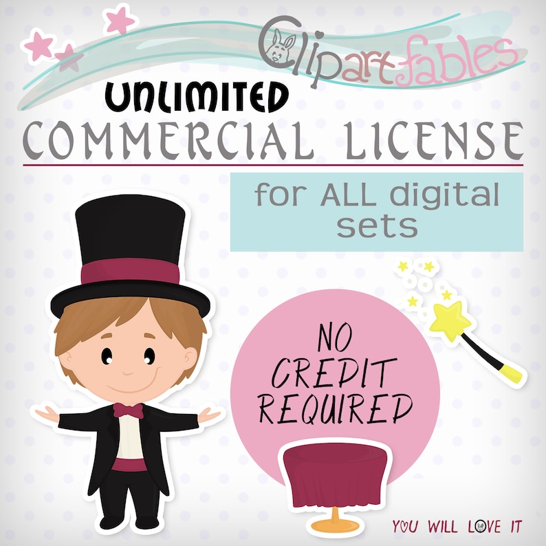UNLIMITED COMMERCIAL License for ALL digital set in my shop, Unlimited prints/sales, Commercial Use, Unlimited Production Quantity image 1