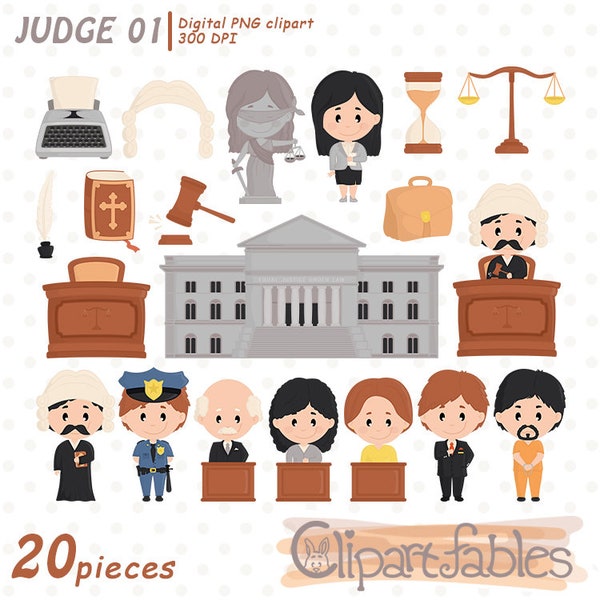 JUDGE clipart, Courthouse clip art, Cute lawyer kids, Justic, Gavel, Legal system - INSTANT download, digital png files