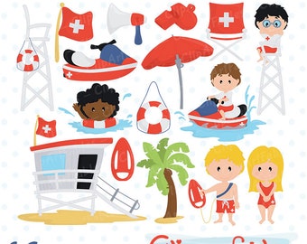 cartoon lifeguard clipart