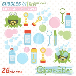 Clipart di BOLLE, set di clipart di bolle di zuppa colorate. Bolle arcobaleno, schiuma, arte delle bolle - download IMMEDIATO, png digitale