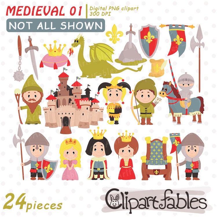 MEDIEVAL Clipart Fairy Tale Clip Art Arthur Clipart Boy - Etsy Hong Kong