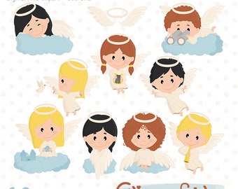 Cute ANGEL clipart, Baby angels, Religions, Heaven, Funny angels, Little angel clip art - INSTANT download, Digital png