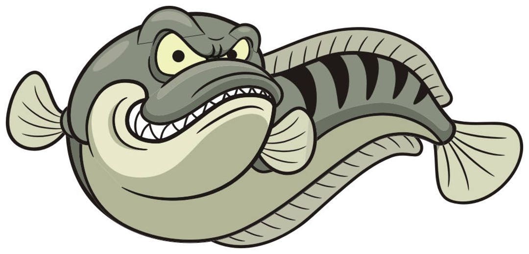Angry Fish With Teeth Vinyl Sticker/decal - Etsy Angry Fish With Teeth Vinyl Sticker/decal - Etsy