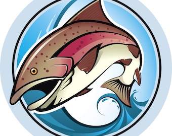 Brown Trout Fish Vinyl Sticker/Decal