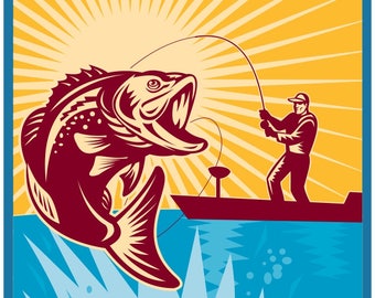 Big Mouth Bass Vinyl Sticker/Decal