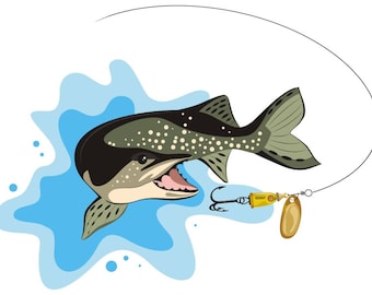 Musky Fish Vinyl Sticker/Decal