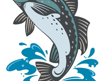 Spotted Bass Fish Vinyl Sticker/Decal
