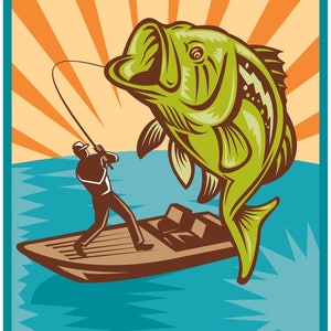 Big Mouth Bass Vinyl Sticker/Decal