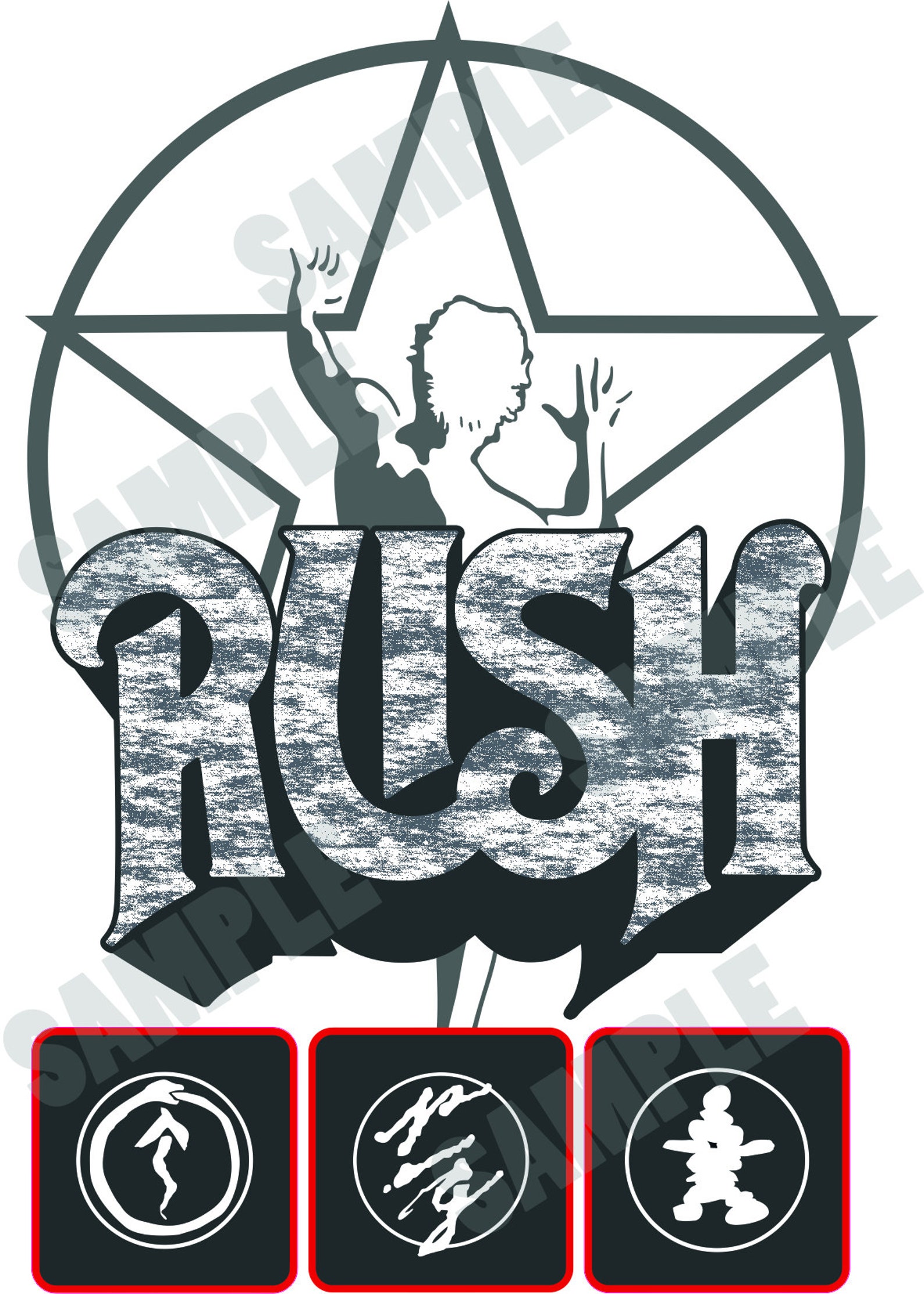 RUSH Star Man Decal / Sticker Etsy