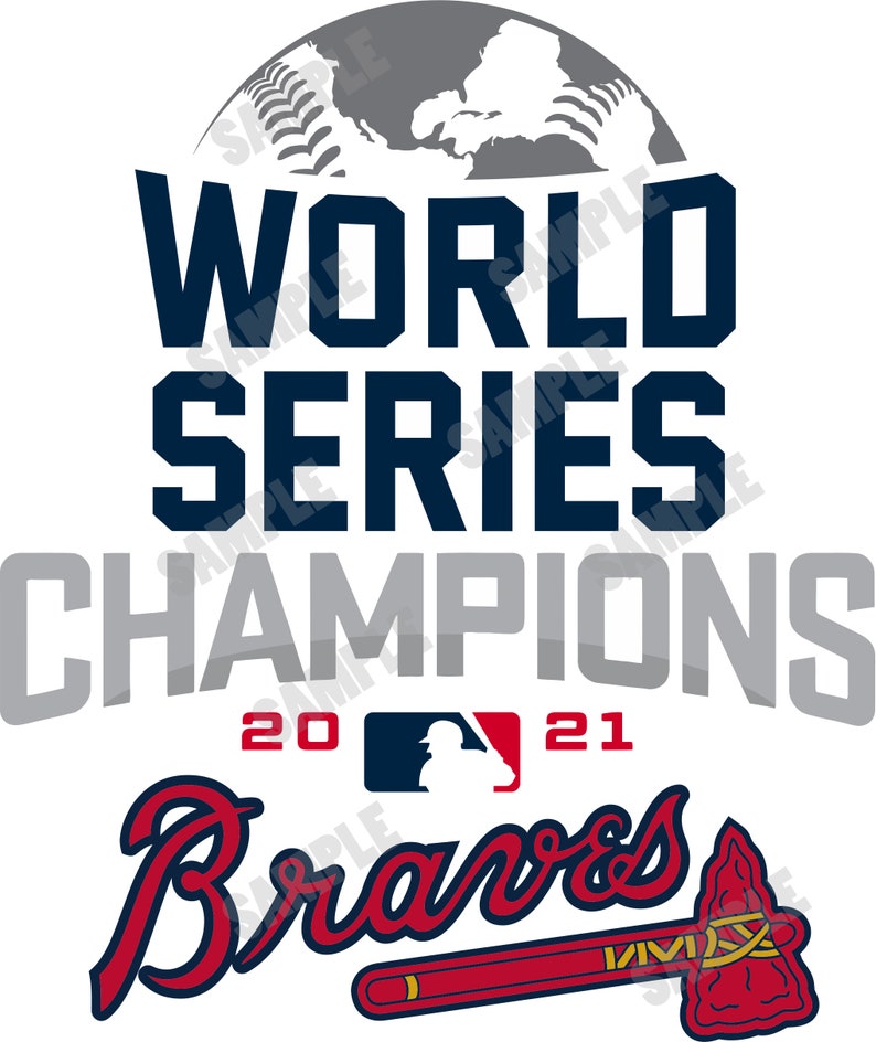 Atlanta Braves 2021 World Series CHAMPIONS Decal/Sticker image 1