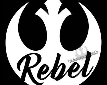 star wars decal rebels early rebel alliance logo car window etsy