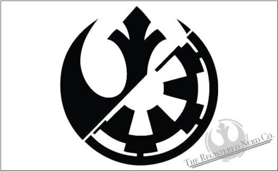 rebel alliance galactic empire hybrid vinyl decal star wars etsy