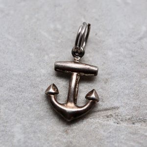 Vintage Anchor Charm, Sterling Silver, Nautical charm, 3 dimensional charm, estate jewelry, gifts for her, vintage travel charm