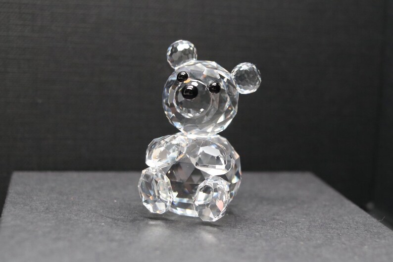 RETIRED Swarovski Crystal Bear Figurine made in Austria Etsy