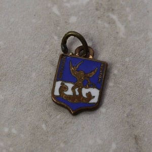 Vintage Defensor Mentoni Charm, Coat of Arms Charm, Travel Charm ...