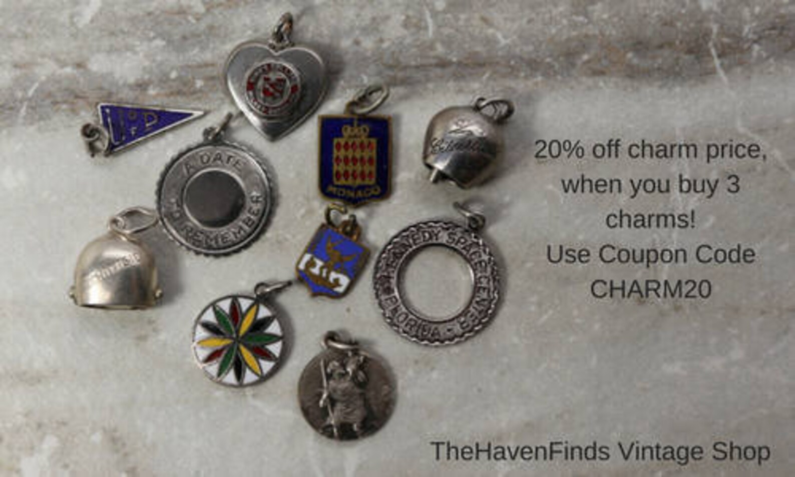 Vintage Defensor Mentoni Charm, Coat of Arms Charm, Travel Charm ...