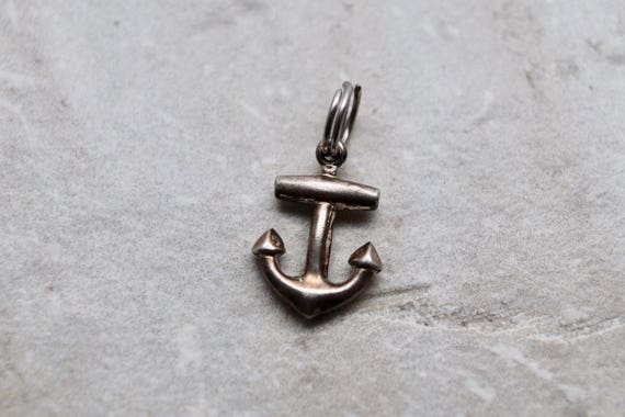 Vintage Anchor Charm, Sterling Silver, Nautical c… - image 1