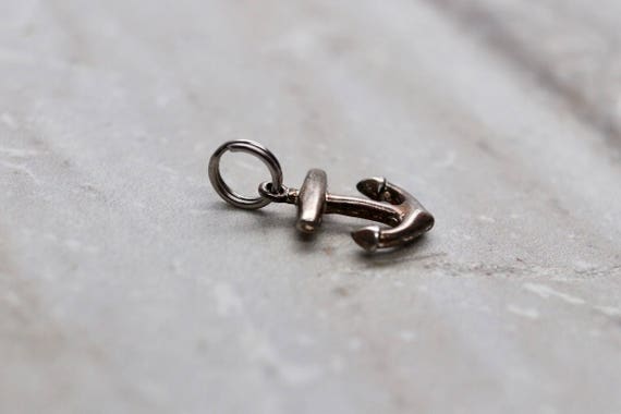 Vintage Anchor Charm, Sterling Silver, Nautical c… - image 2