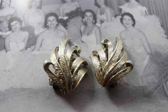 Vintage Coro Goldtone clip on earrings, signed Co… - image 1