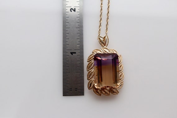 Estate 14K Ametrine Pendant, 15+ ct, 14k yellow g… - image 3