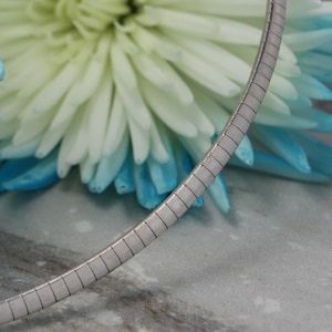 Vintage Sterling Silver Omega necklace, 18&quot; long, Made in Italy, estate jewelry, prom jewelry, gifts for her, layering bracelet