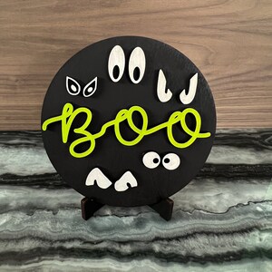 Mini Ghost Boo Sign: Halloween Tiered Tray Decor