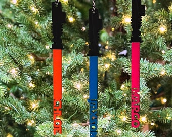 Personalized Star Wars Lightsaber Christmas Ornament