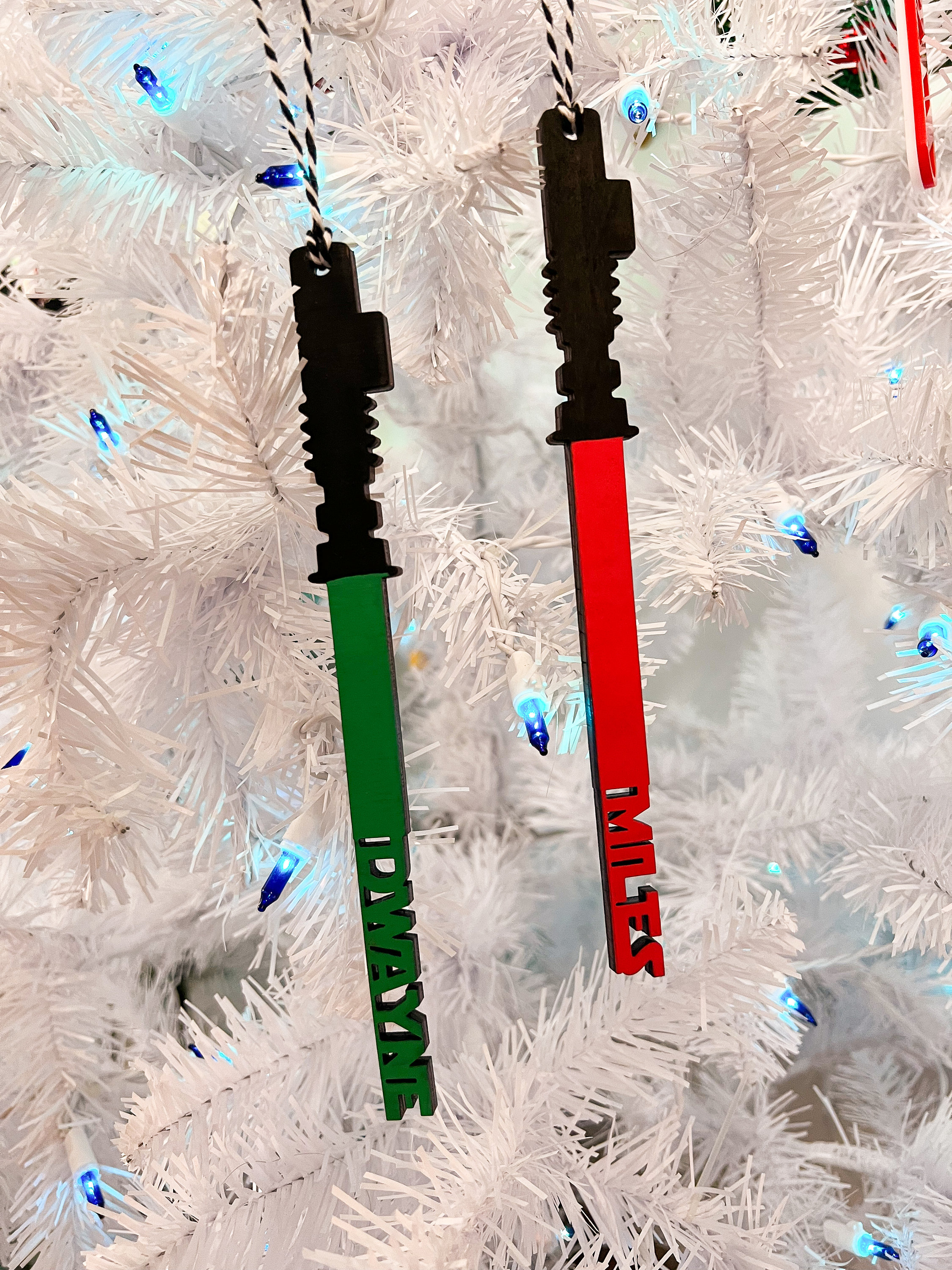 Star Wars Christmas ornament, lightsaber ornament, personalized Star Wars ornament, light saber