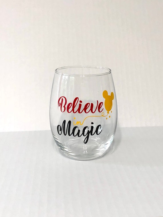 Download Free Believe In Magic Disney Wine Glass Disney Magic Disney Etsy SVG Cut Files