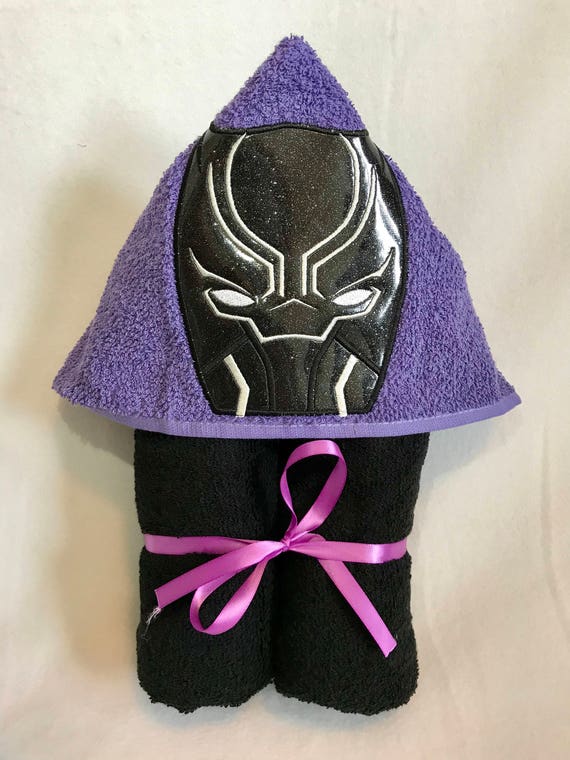 black panther hooded towel