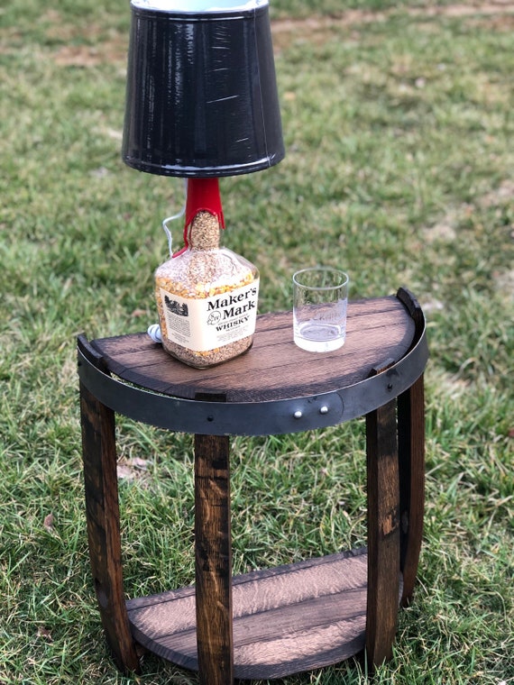 Round barrel end on sale table