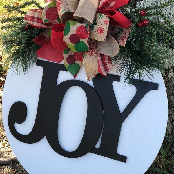 3D Laser Cut Hand Painted Joy Door Hanger