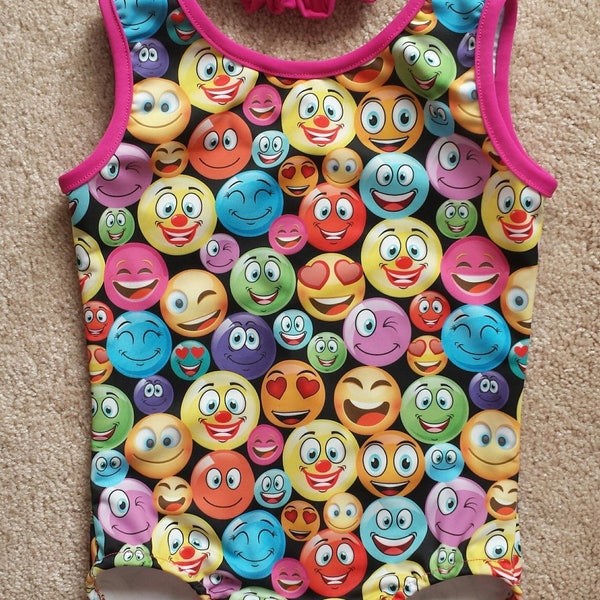 Happy Emoji Gymnastics Leotard