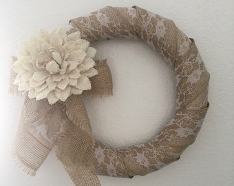Shabby Chic Burlap Wreath