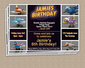 Space Racers inspired Personalised Party Invite DIGITAL