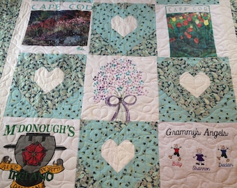 Memory Quilt, Always In My Heart Memory Quilt, Custom Quilt