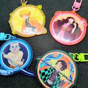 Anime Circle Acrylic Charms