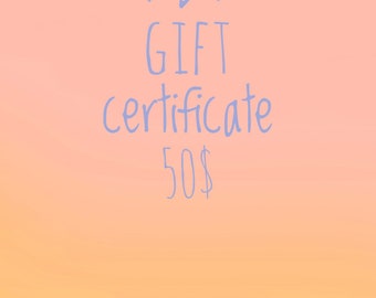 Gift certificate 55 dollars to spent in KaravaevaGlassArt shop