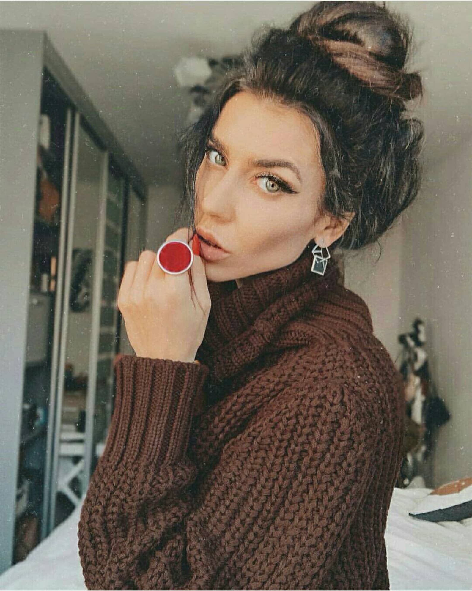 Red Statement Ring Bloody Minimalist Jewelry Big Gothic Rings - Etsy