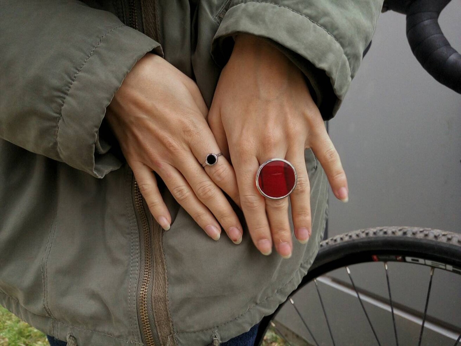 Red Statement Ring Bloody Minimalist Jewelry Big Gothic Rings - Etsy