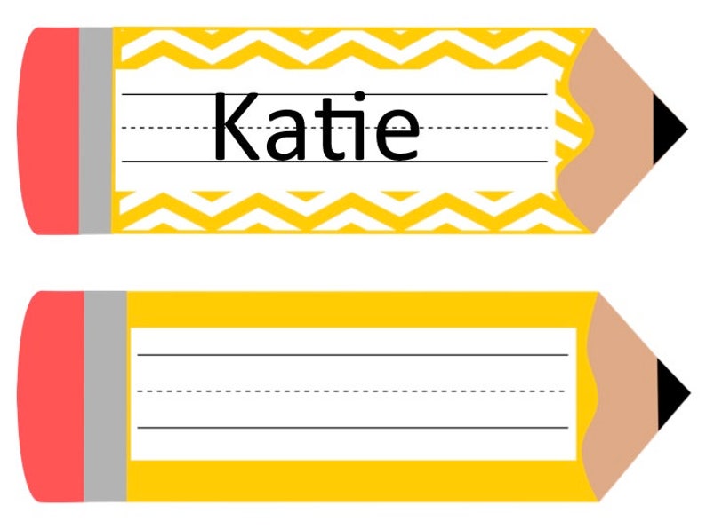 pencil-name-tags-elementary-name-tags-for-desks-school-etsy