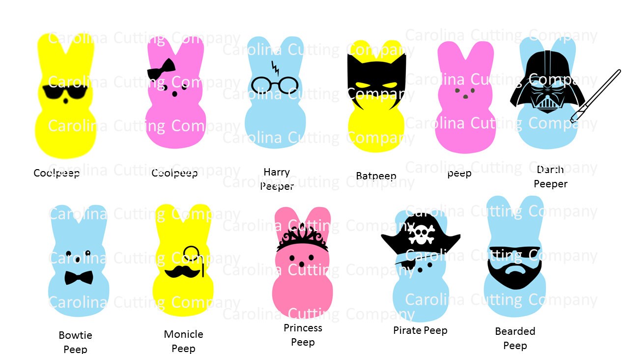 Download Easter SVG Easter Bunny Peeps SVG Peep svg Cutting Files ...